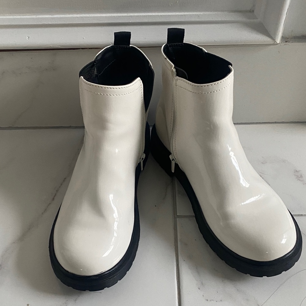 Steve Madden White Combat Boots